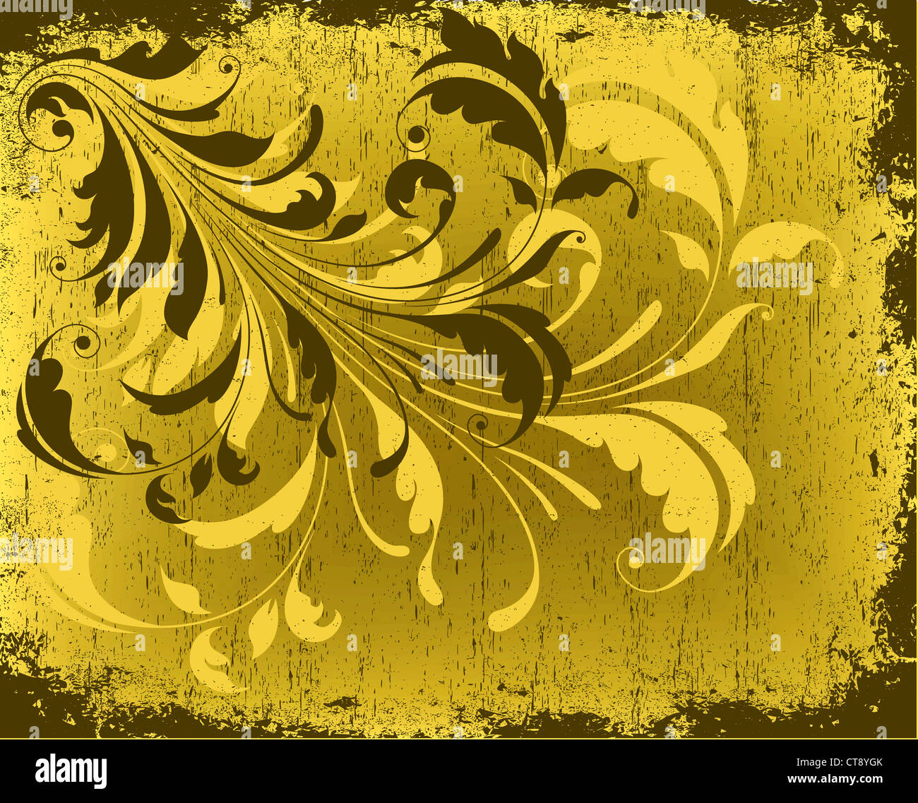 grunge floral background vector illustration Stock Photo - Alamy