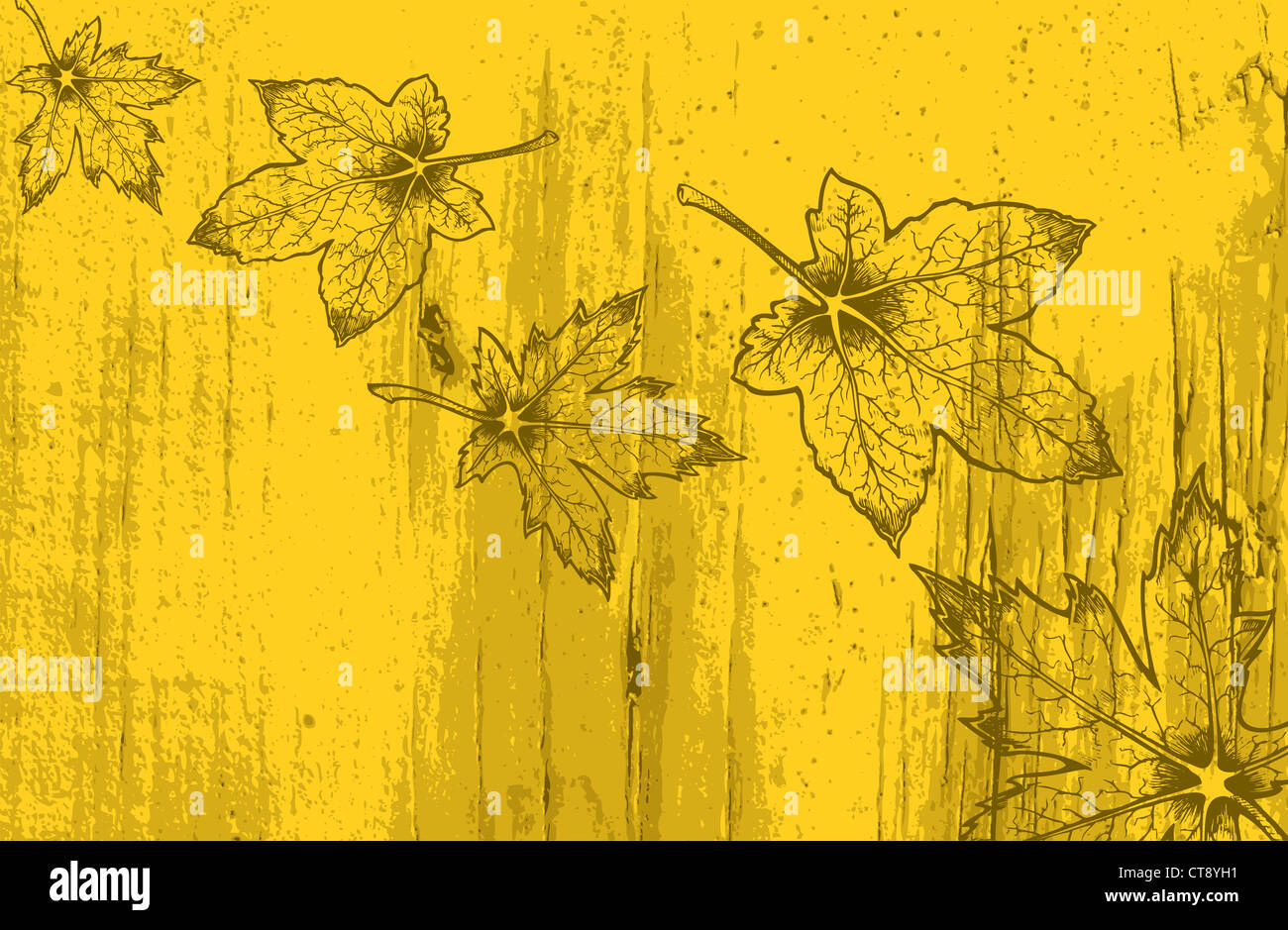 grunge leaves background vector illustration Stock Photo - Alamy