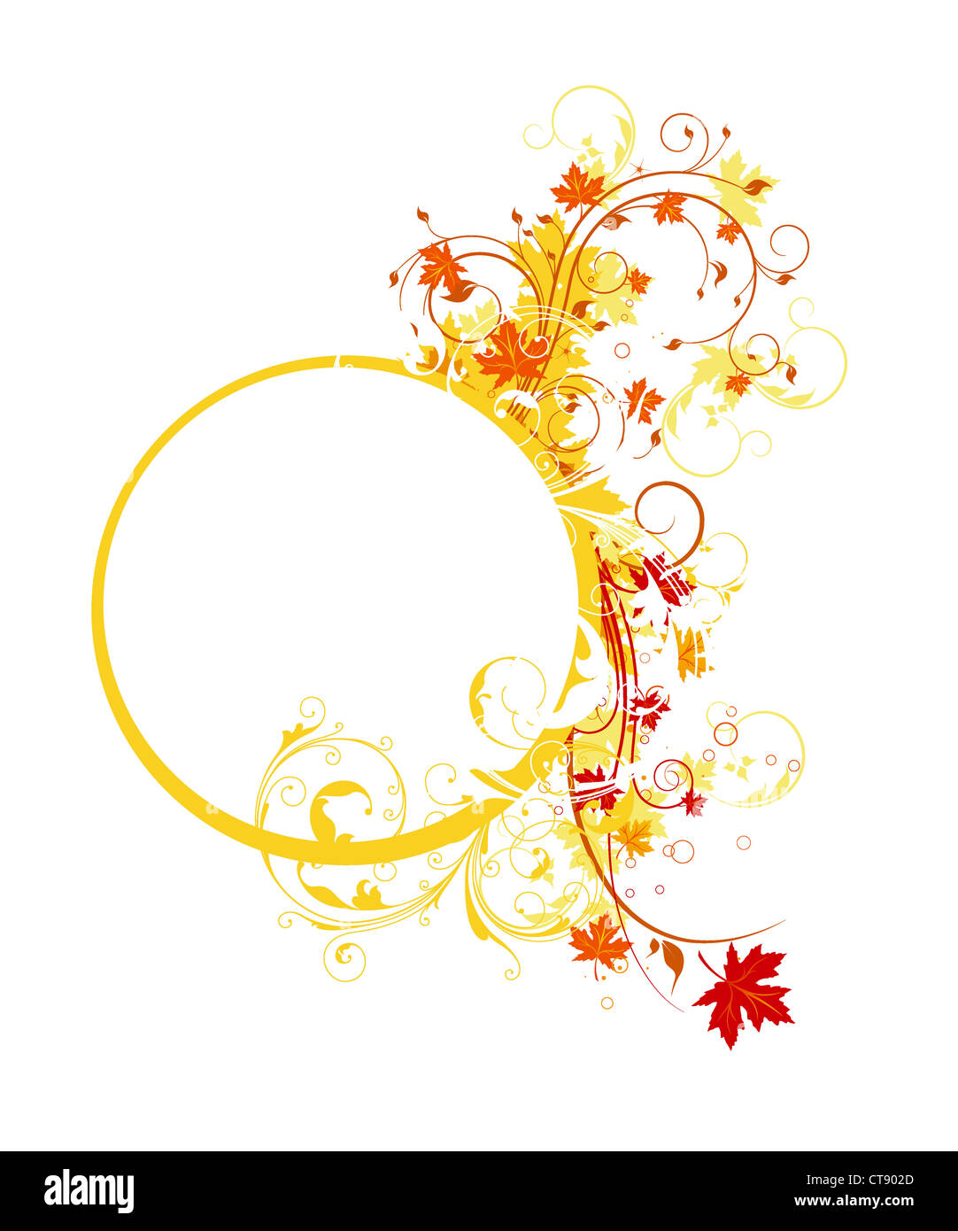 colorful floral frame vector illustration Stock Photo - Alamy