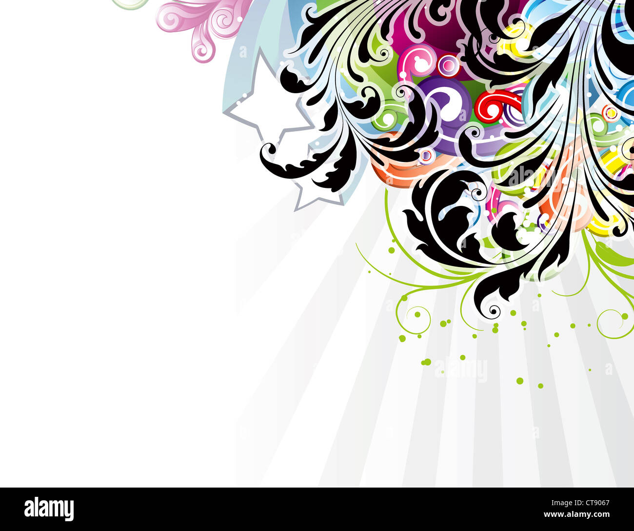 vector abstract floral background Stock Photo - Alamy