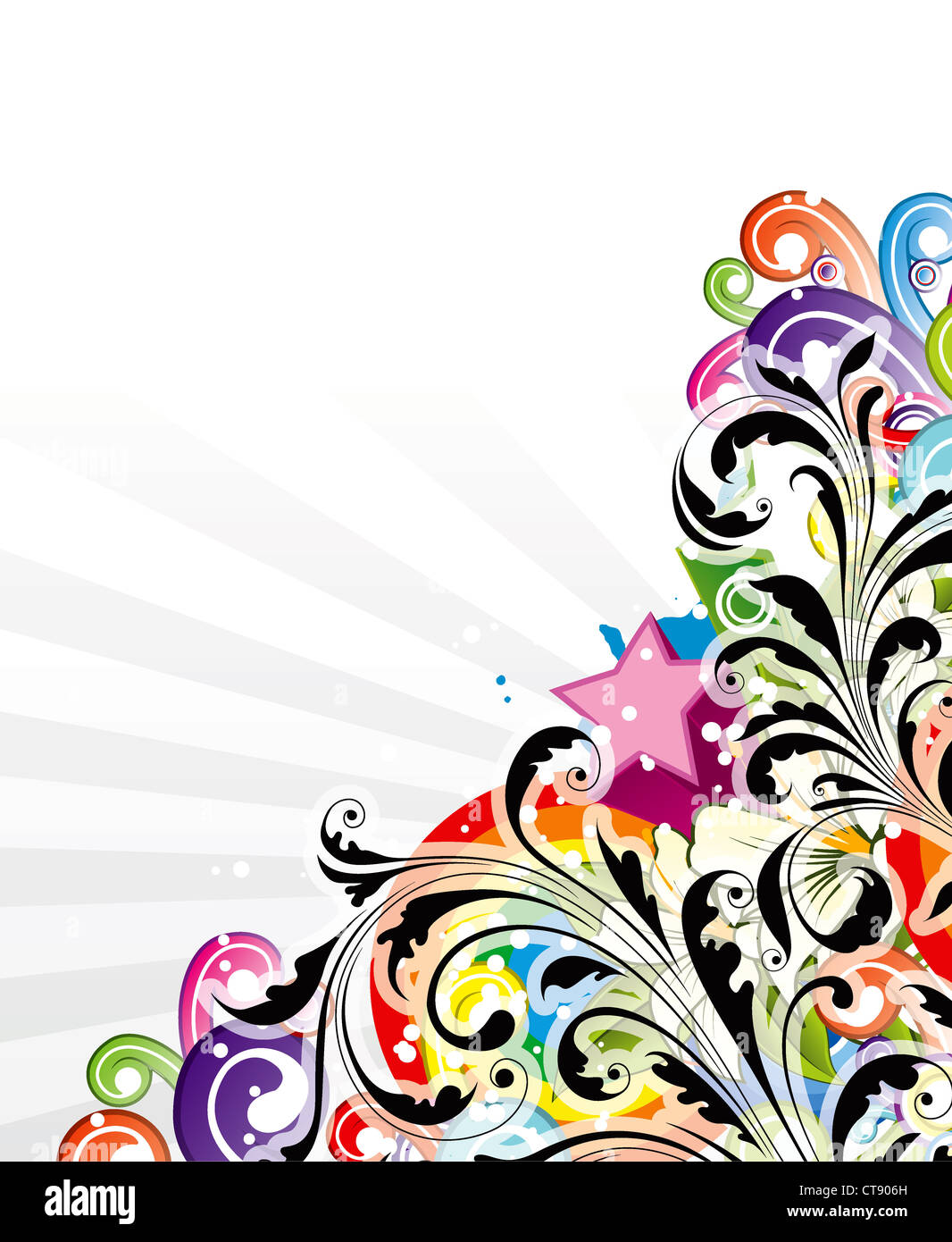 vector abstract floral background Stock Photo - Alamy