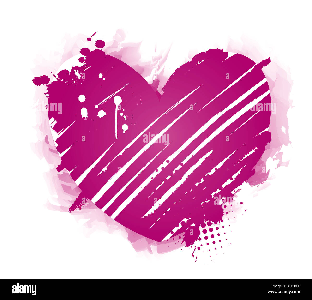 grunge heart vector illustration Stock Photo - Alamy
