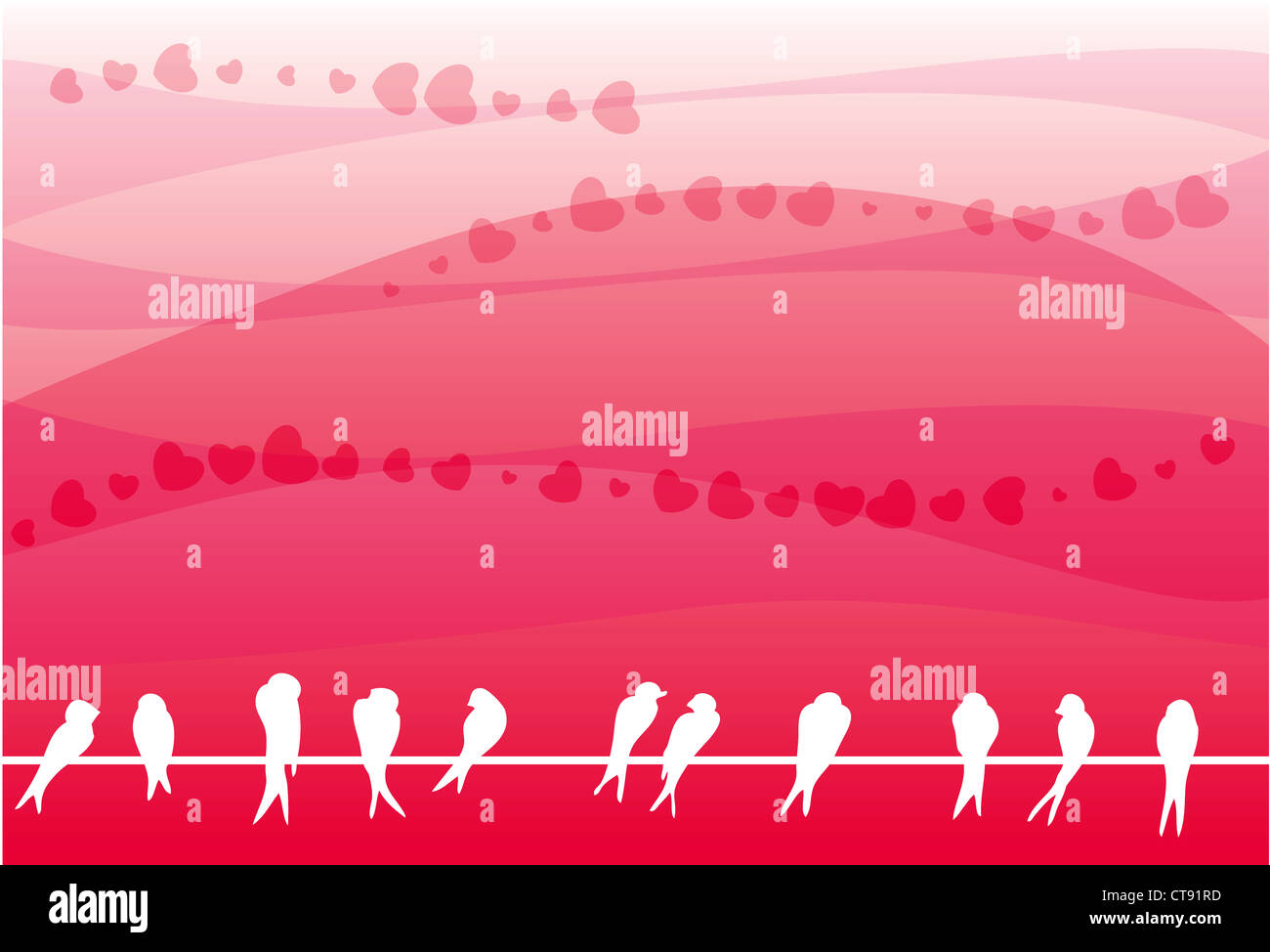 valentine illustration of a background with hearts Stock Photo - Alamy