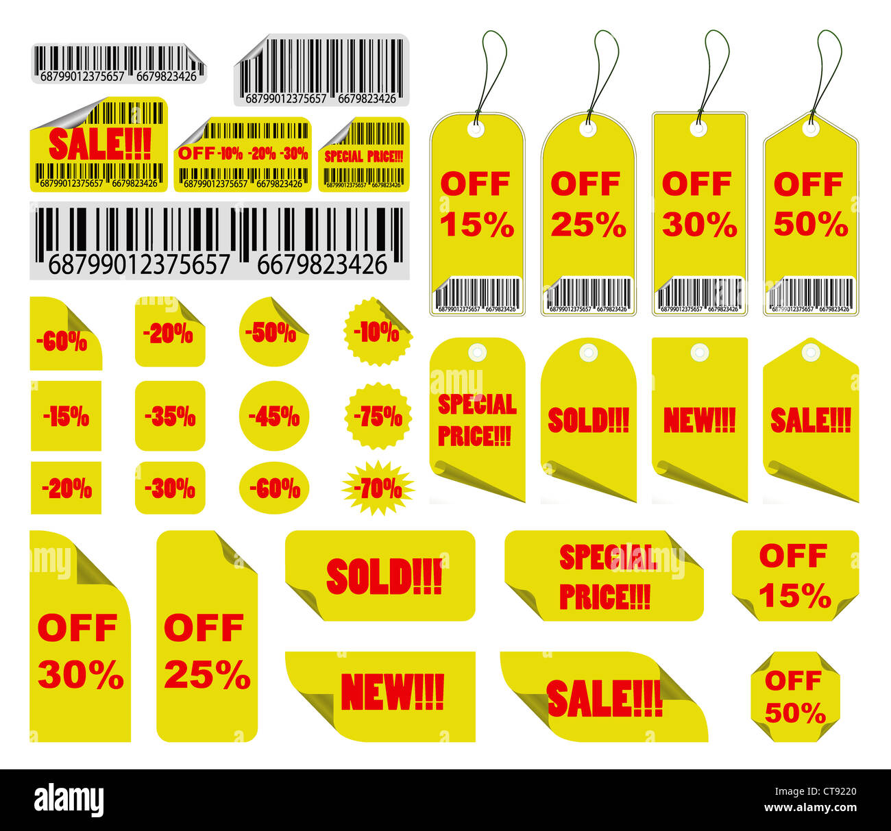 vector shopping tags and stickers set Stock Photo - Alamy