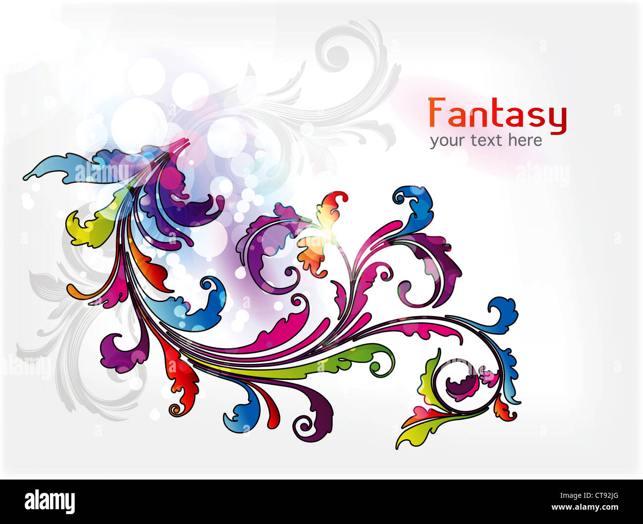 vector abstract floral background Stock Photo - Alamy
