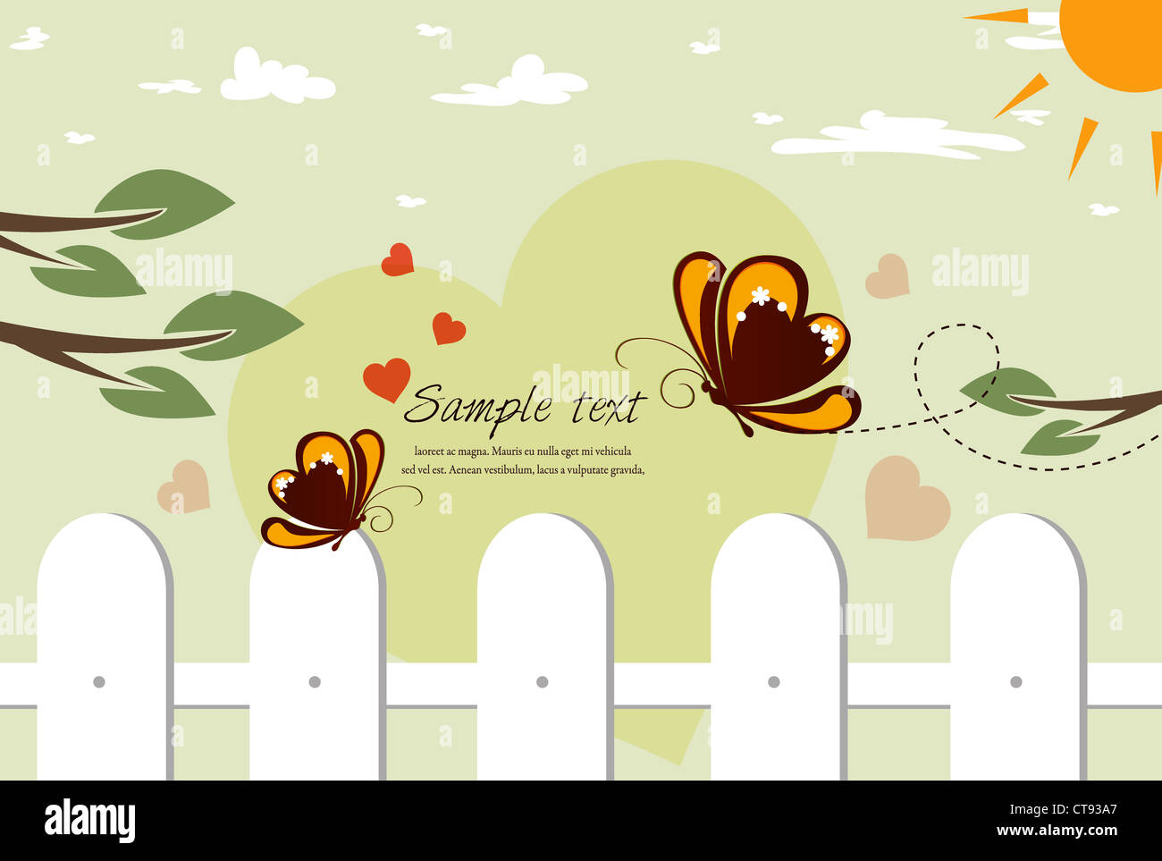 butterflies in love vector illustration Stock Photo - Alamy