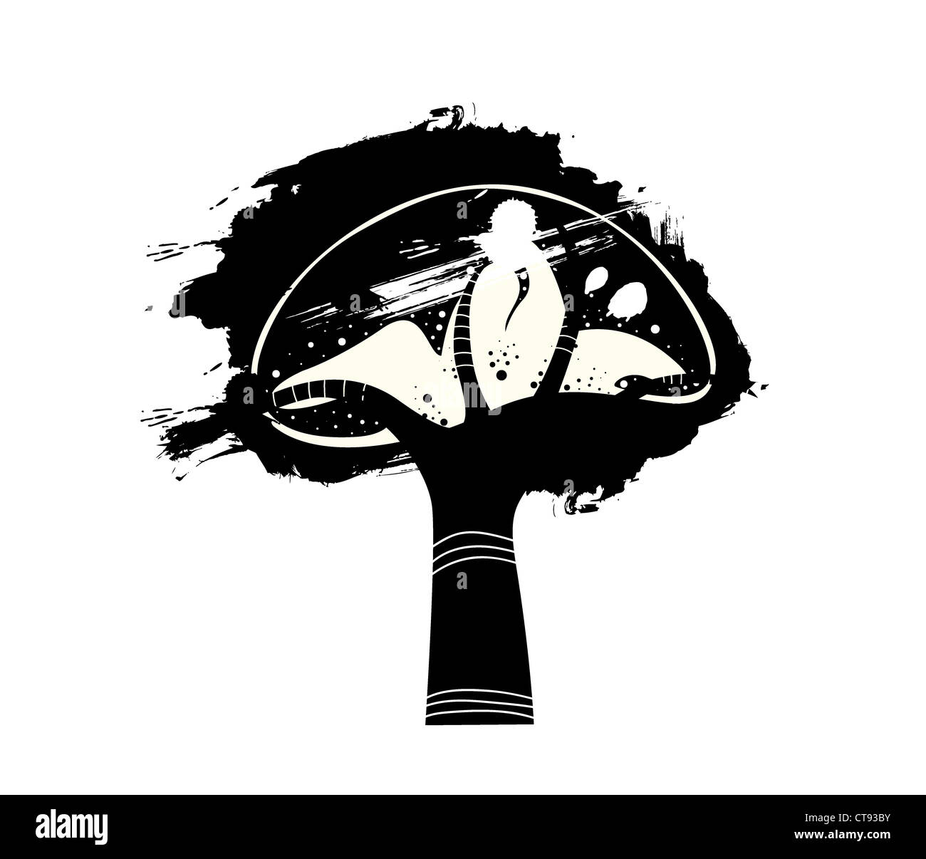 abstract illustration of a tree with grunge Stock Photo - Alamy