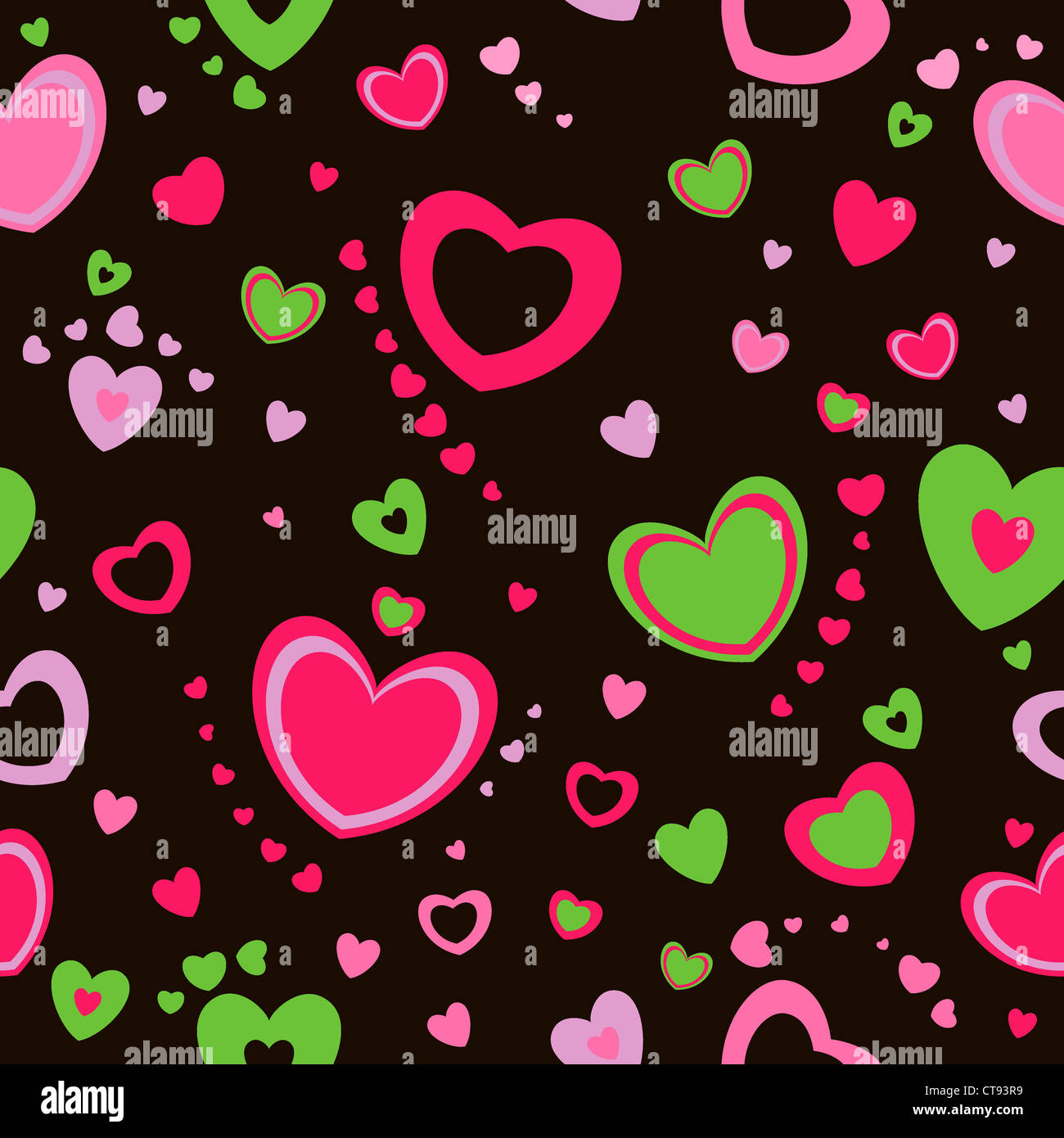 valentine illustration of a seamless pattern with heart Stock Photo - Alamy