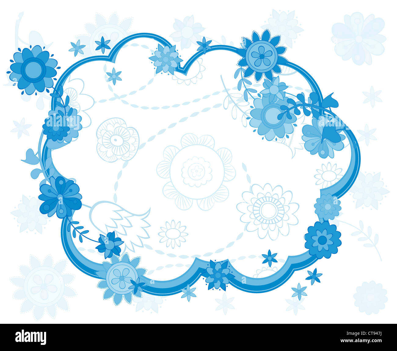 vector abstract floral frame Stock Photo - Alamy