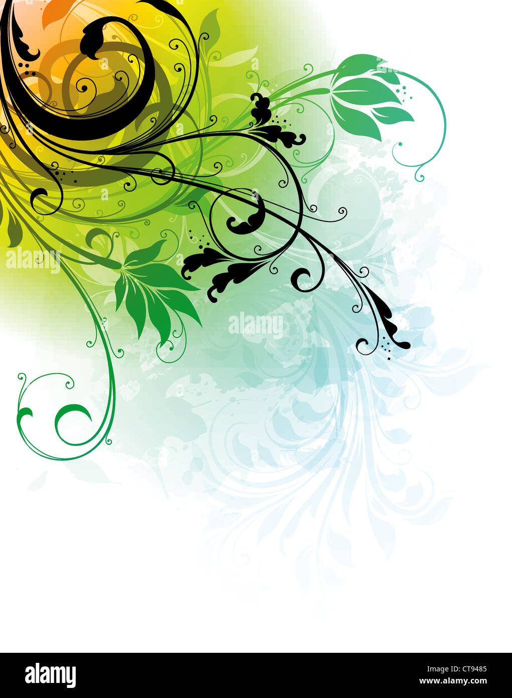 vector abstract floral background Stock Photo - Alamy
