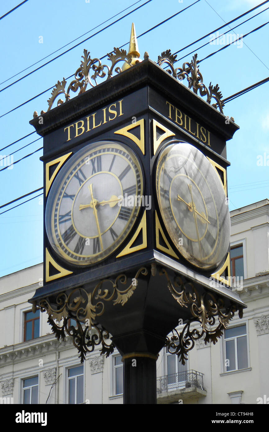 Tbilisi, clock Stock Photo Alamy
