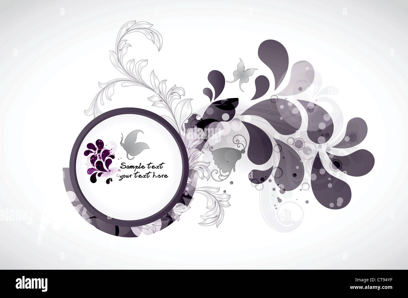 abstract background with butterflies vector illustration Stock Photo ...