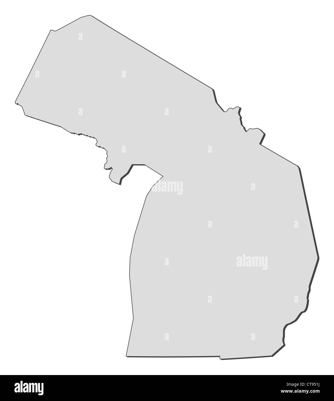 Map of Michigan, a state of United States Stock Photo - Alamy