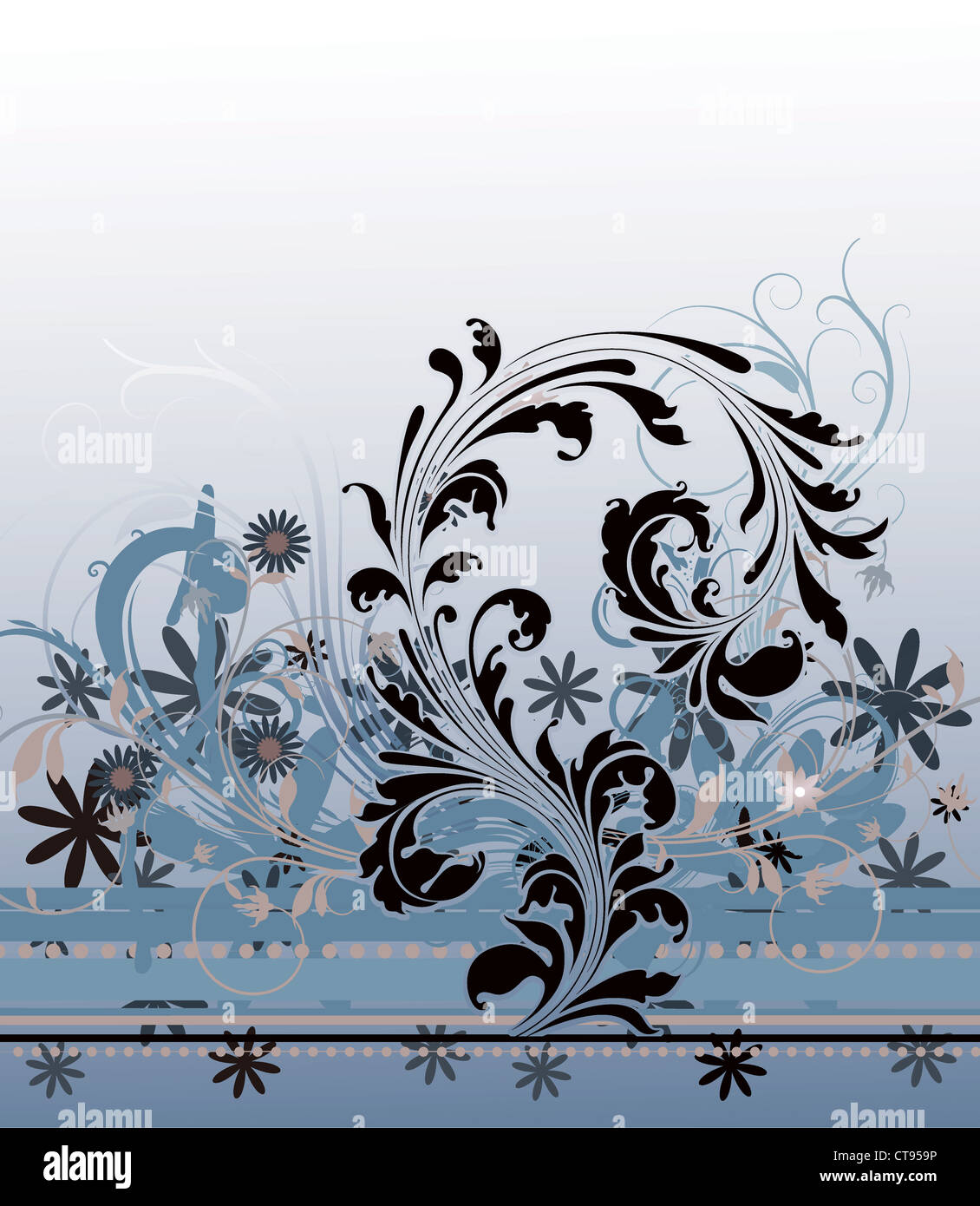 vintage floral background vector illustration Stock Photo - Alamy