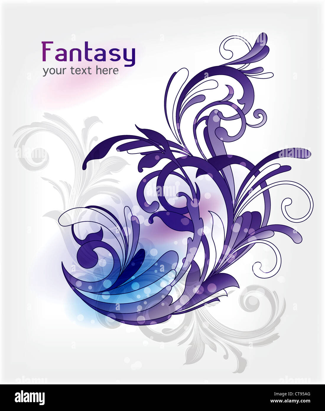 vector abstract floral background Stock Photo - Alamy