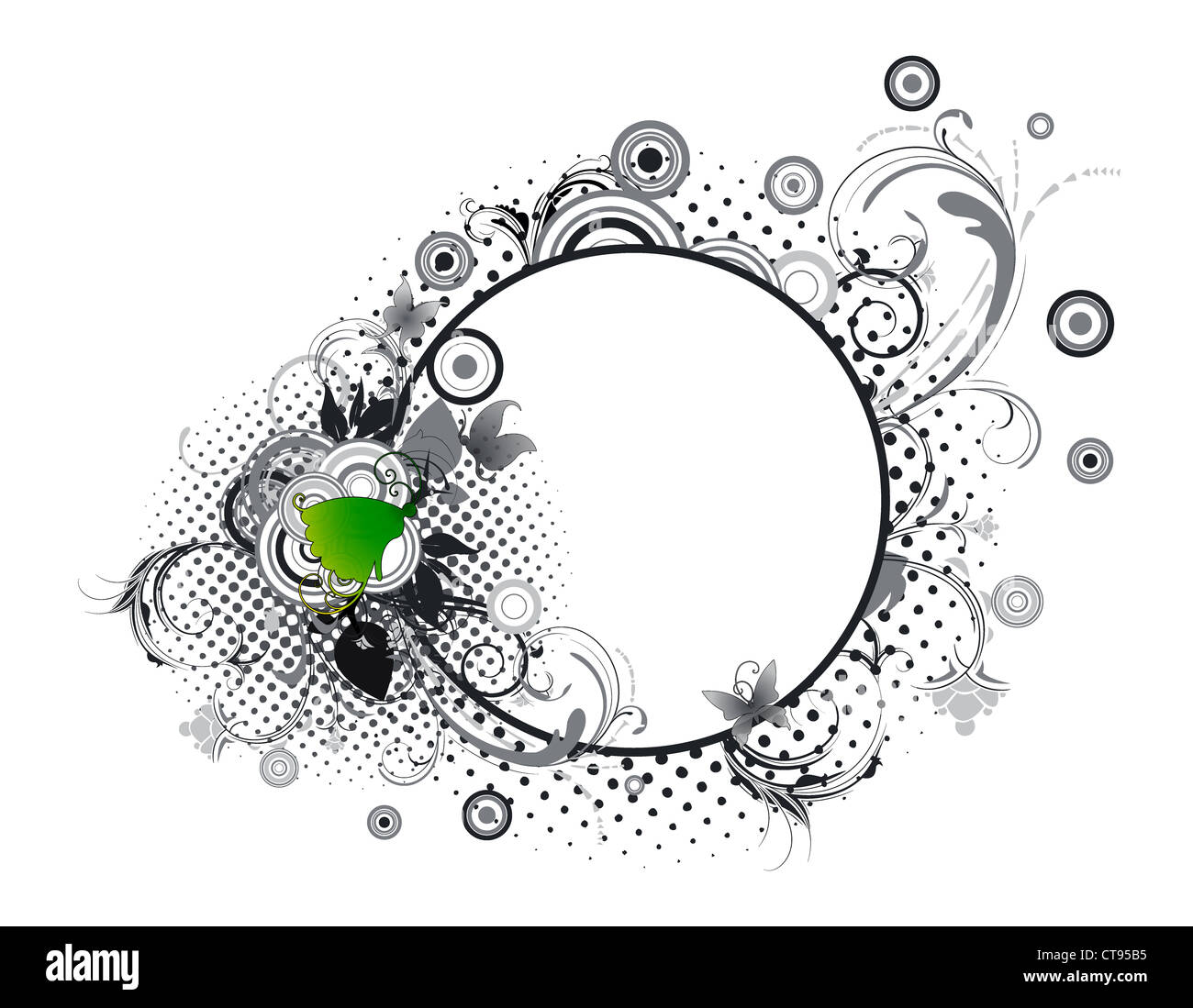 vector abstract floral frame Stock Photo - Alamy