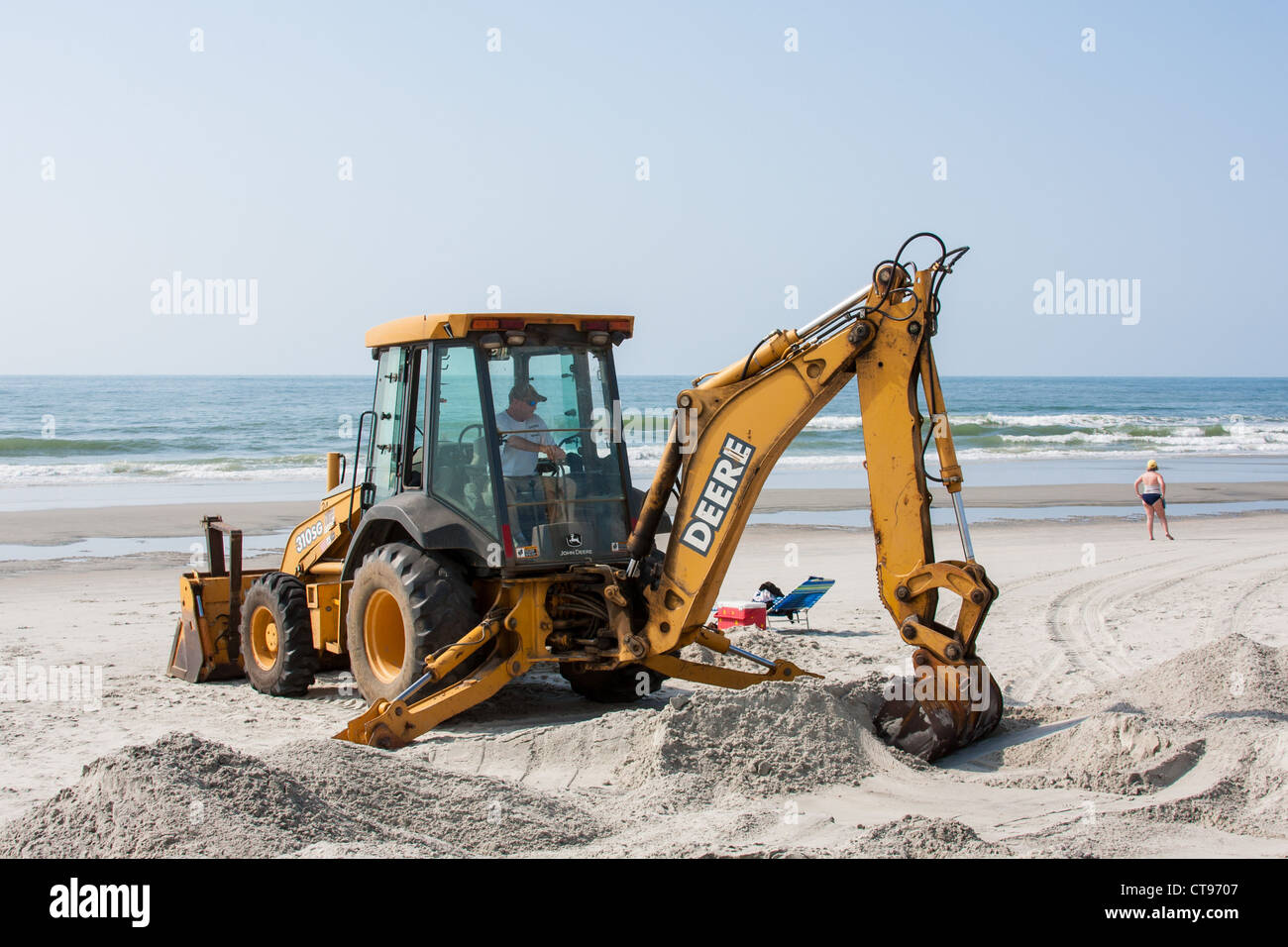 John Deere Bulldozer With Backhoe Stock Photo Alamy