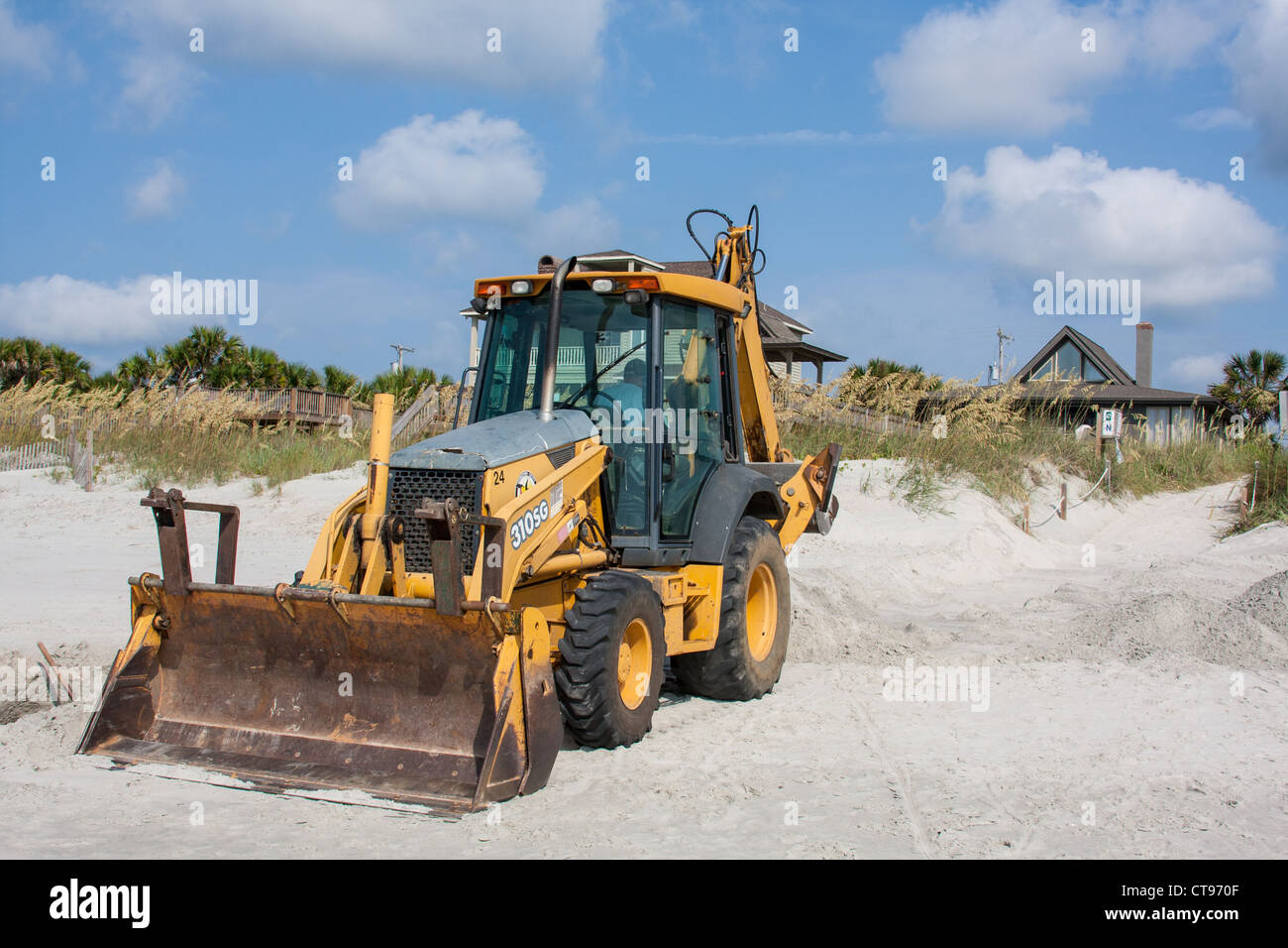 John Deere Bulldozer With Backhoe Stock Photo Alamy