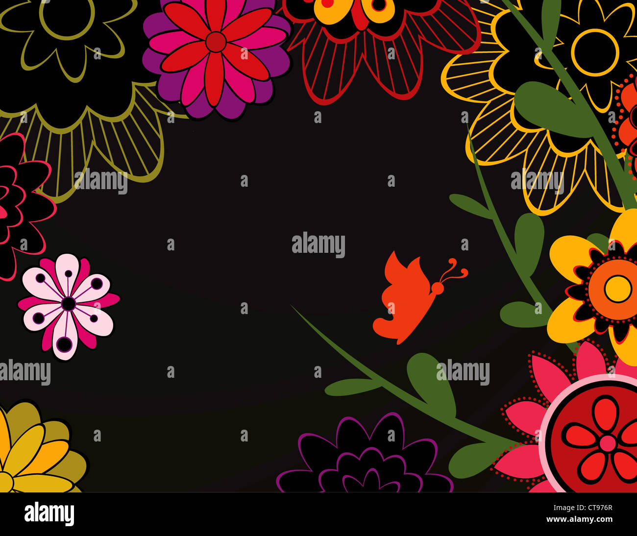 vector abstract floral background Stock Photo - Alamy