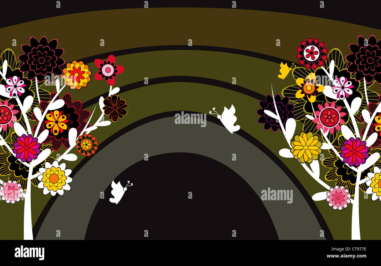 vector abstract floral background Stock Photo - Alamy