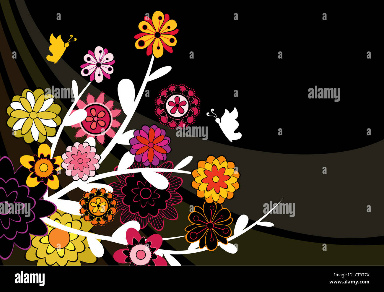 vector abstract floral background Stock Photo - Alamy