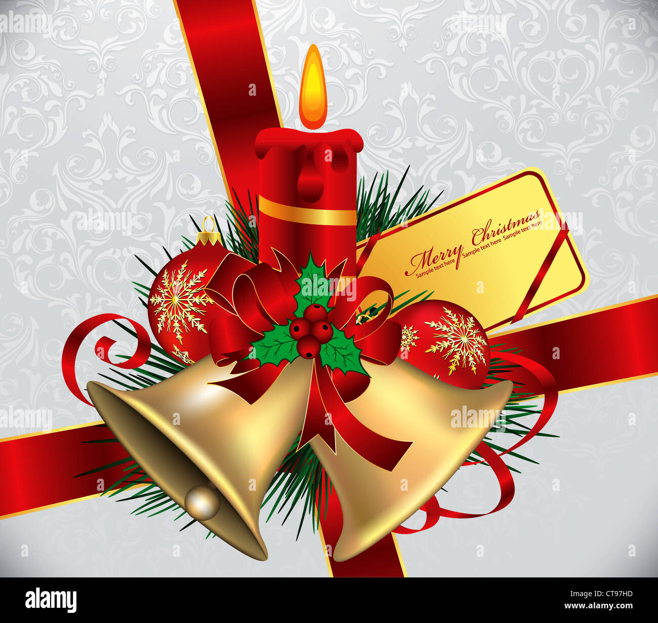 vector christmas greeting card Stock Photo - Alamy
