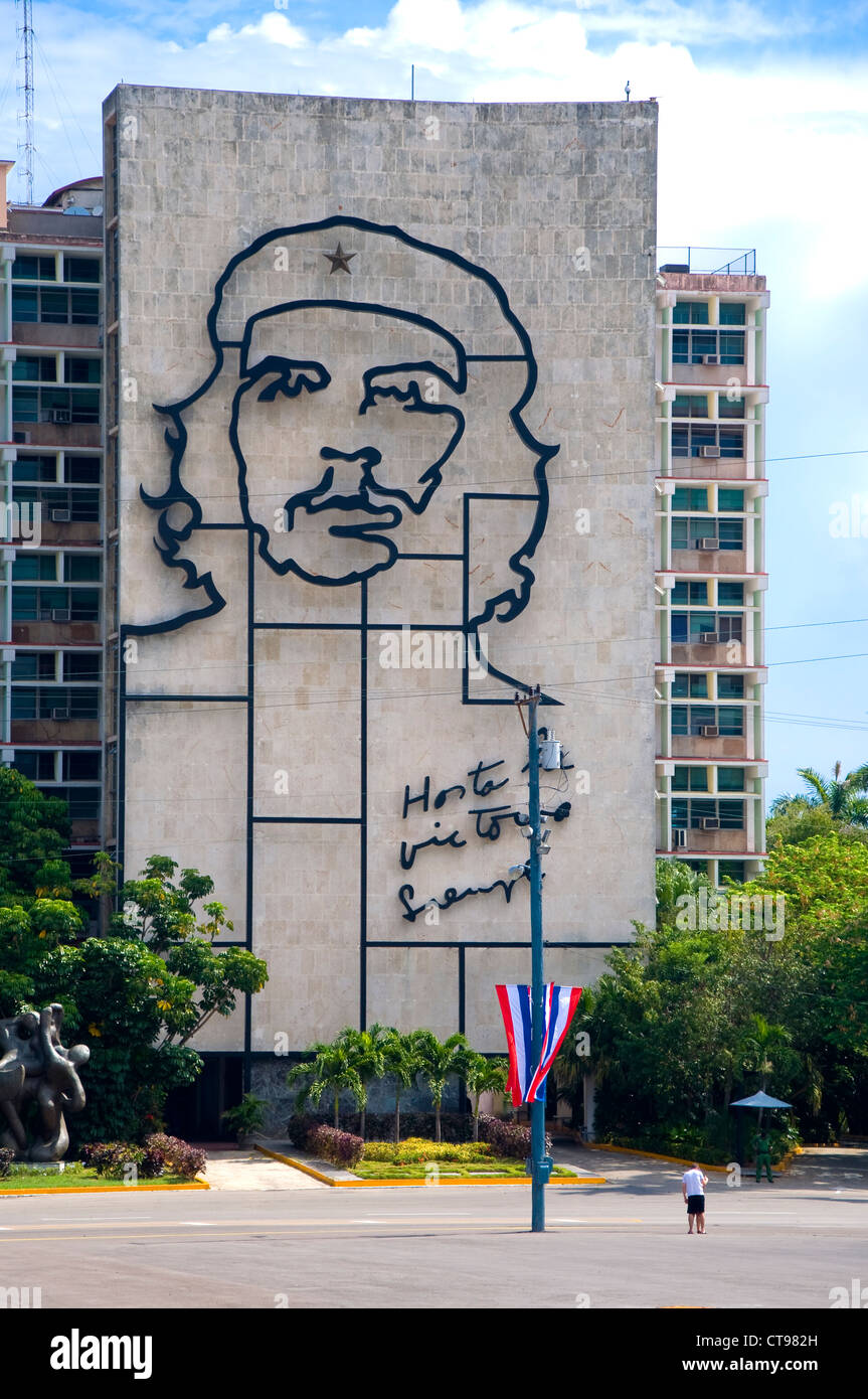 Che Guevara mural, Plaza de la Revolucion, La Havana, Cuba Stock ...