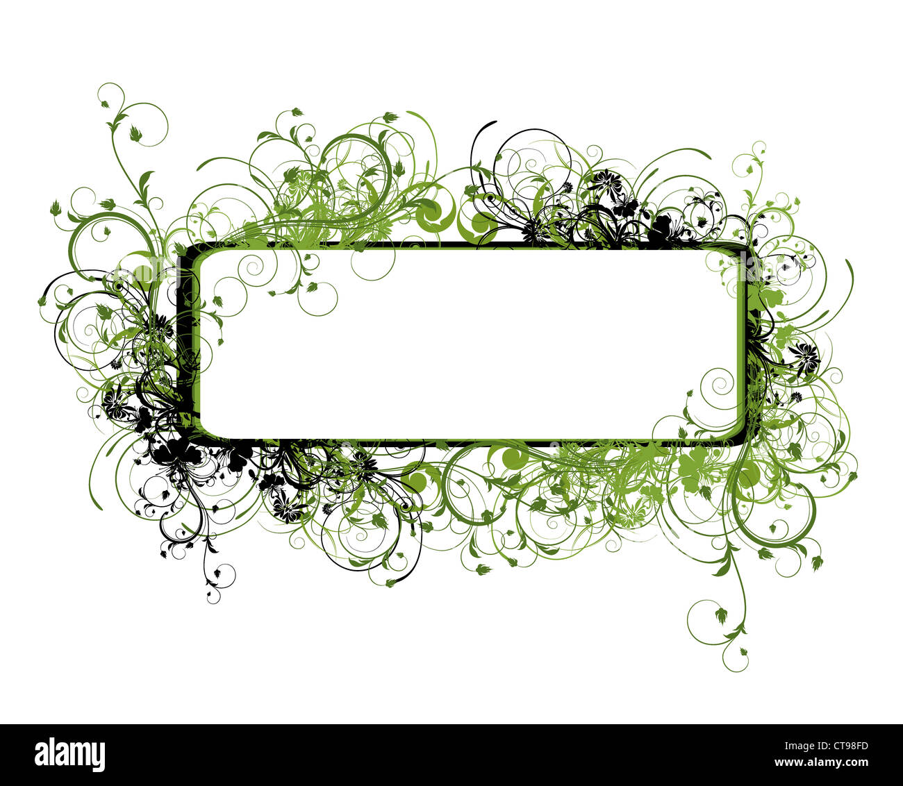 Pretty Abstract Frames abstract illustration of a beautiful floral frame Stock Photo - Alamy