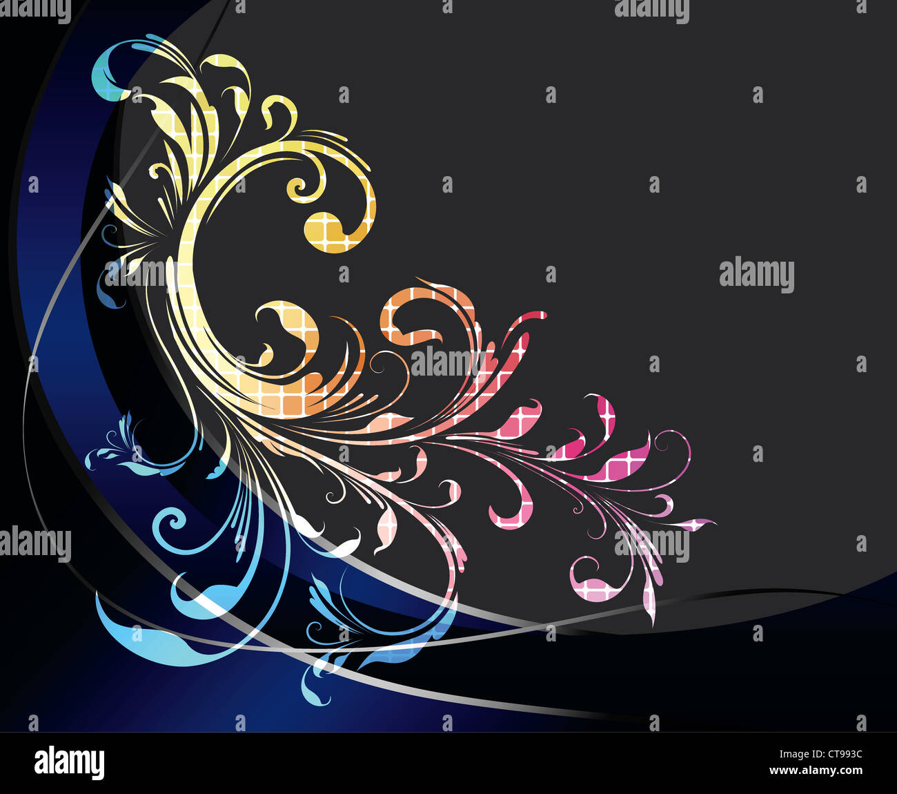 vector abstract floral background Stock Photo - Alamy