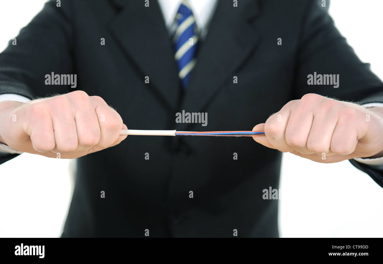 Pulling the wire Stock Photo Alamy