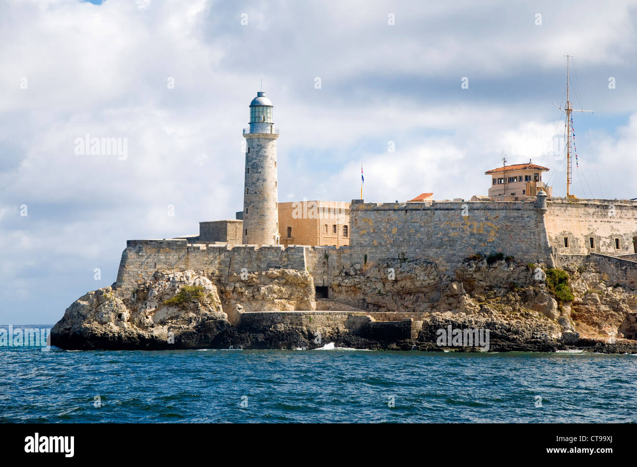 Portrait format of Castillo Del Morro, Carretera de la Cabana, lighthouse  and fortress, Havana, Cuba. Designed by Giovanni Batti Stock Photo - Alamy