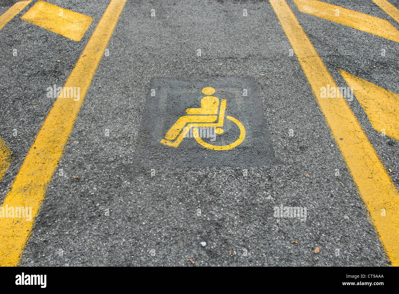 parking space for disabled drivers Stock Photo