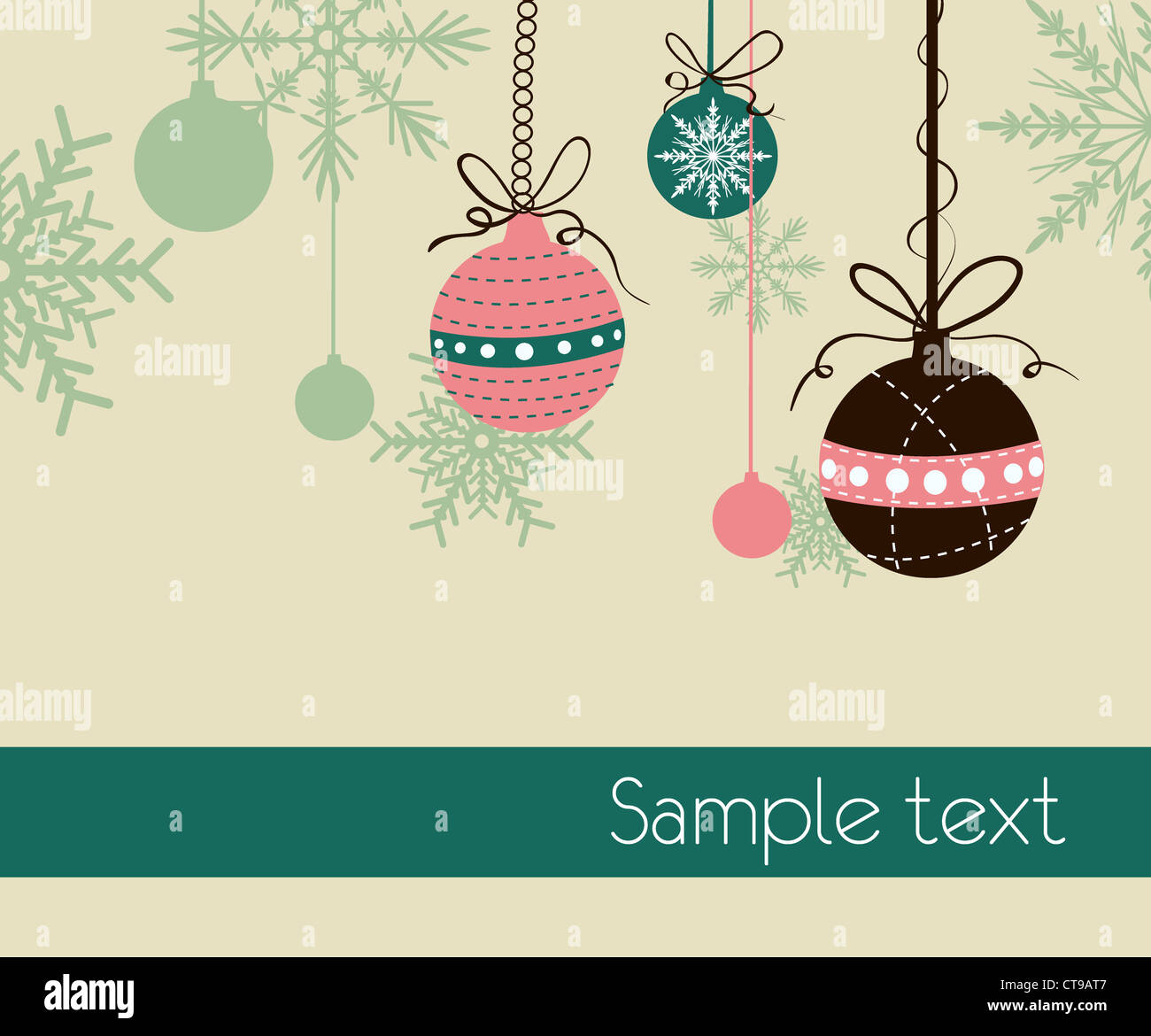 vector christmas greeting card Stock Photo - Alamy