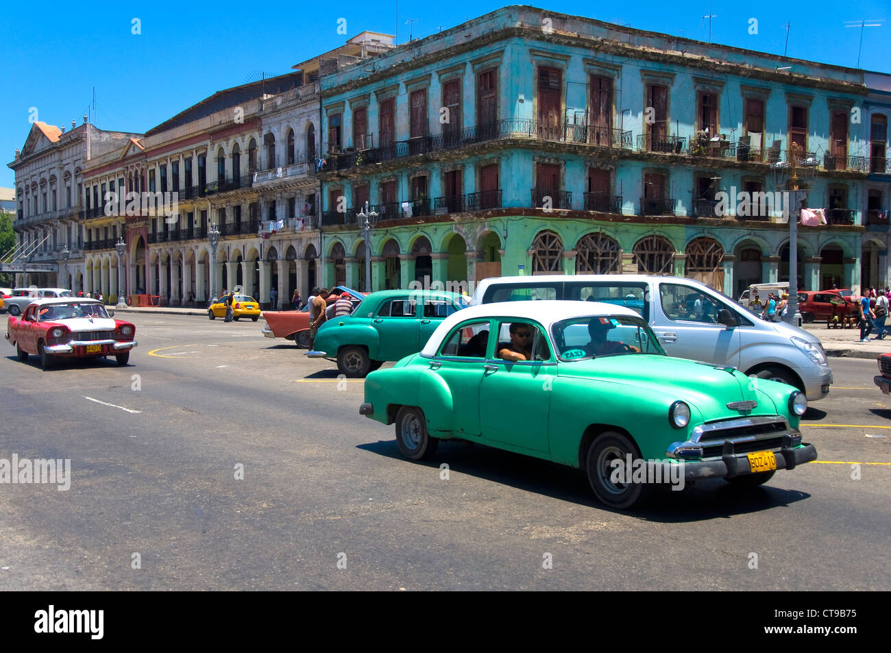 Vintage Car, La Havana, Cuba Stock Photo