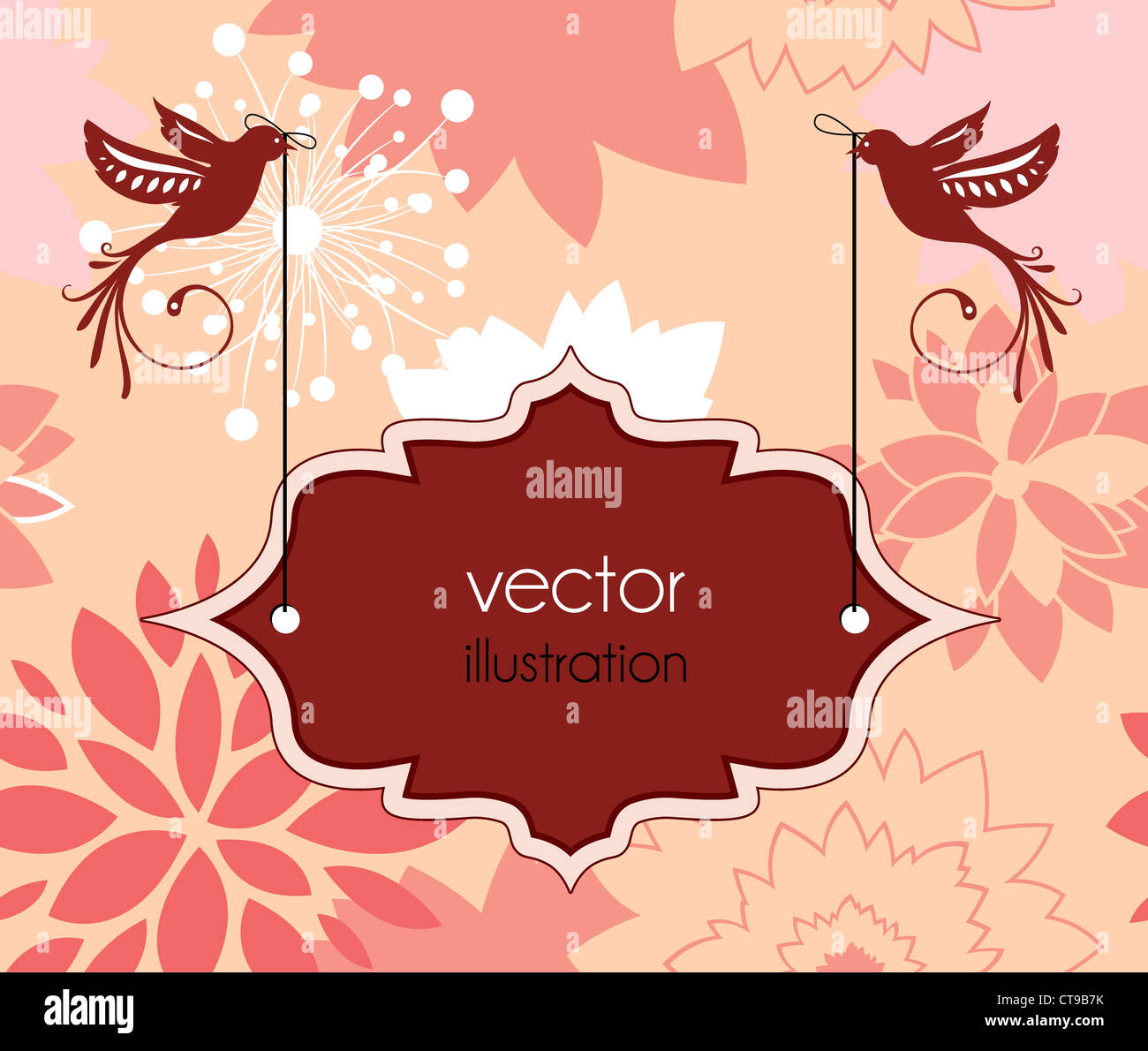 vector abstract floral frame Stock Photo - Alamy