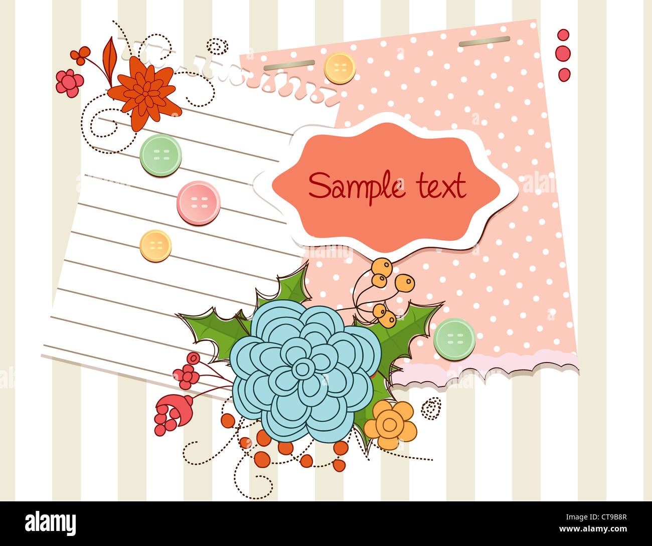 vector spring floral frame Stock Photo - Alamy