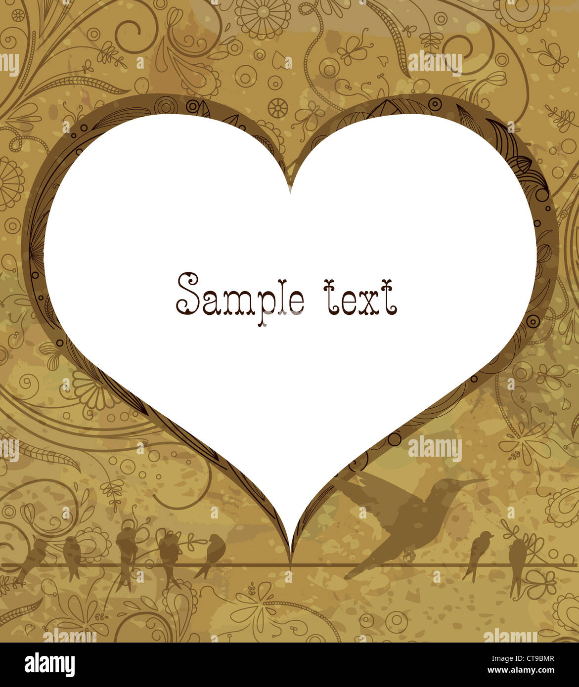 heart with grunge background vector illustration Stock Photo - Alamy