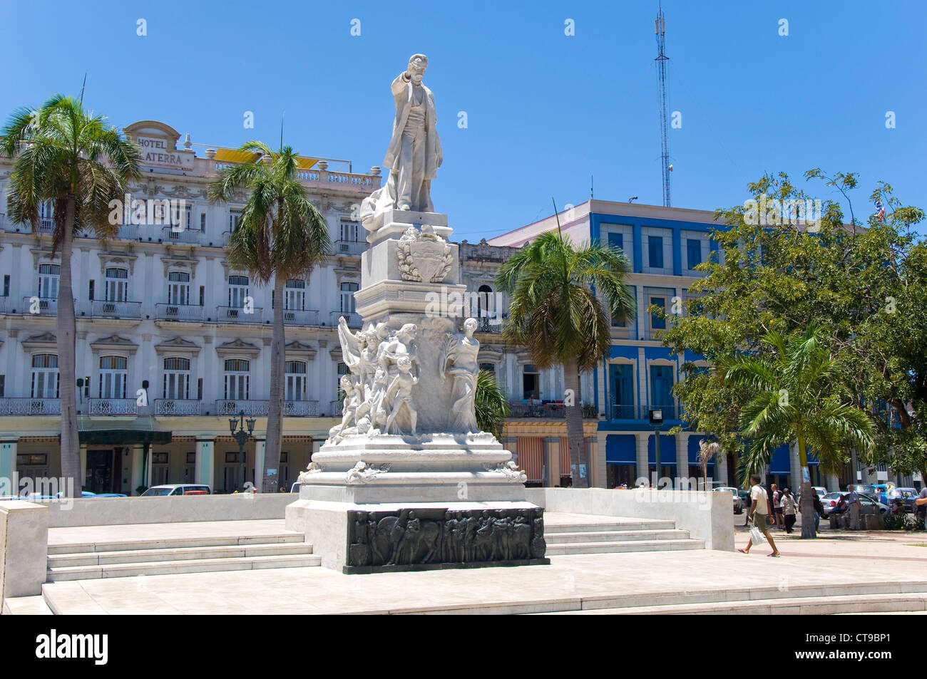 Statue in Parque Central, La Havana, Cuba Stock Photo