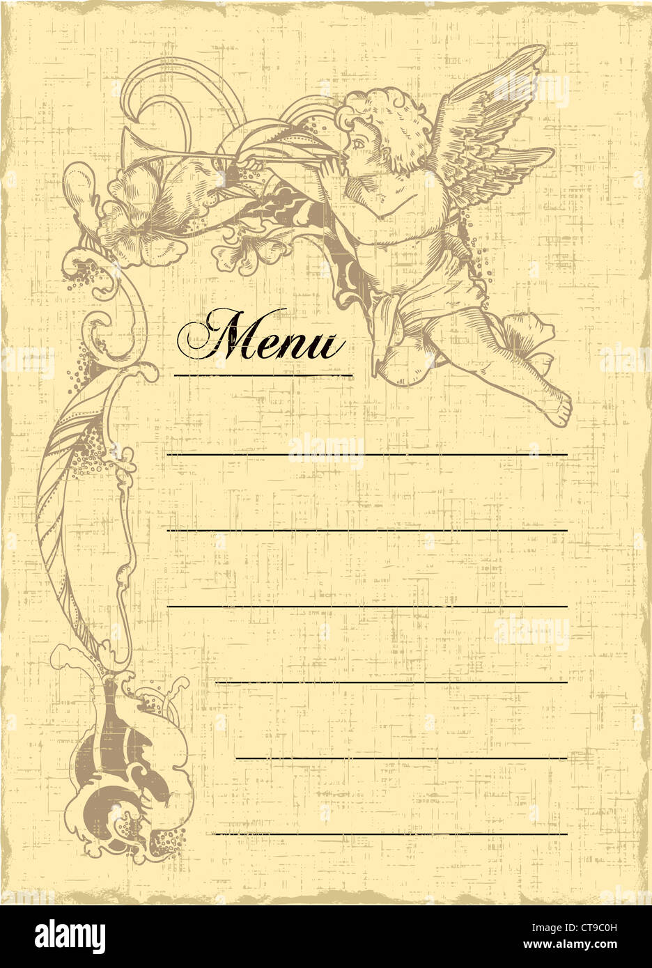 vector vintage restaurant menu Stock Photo