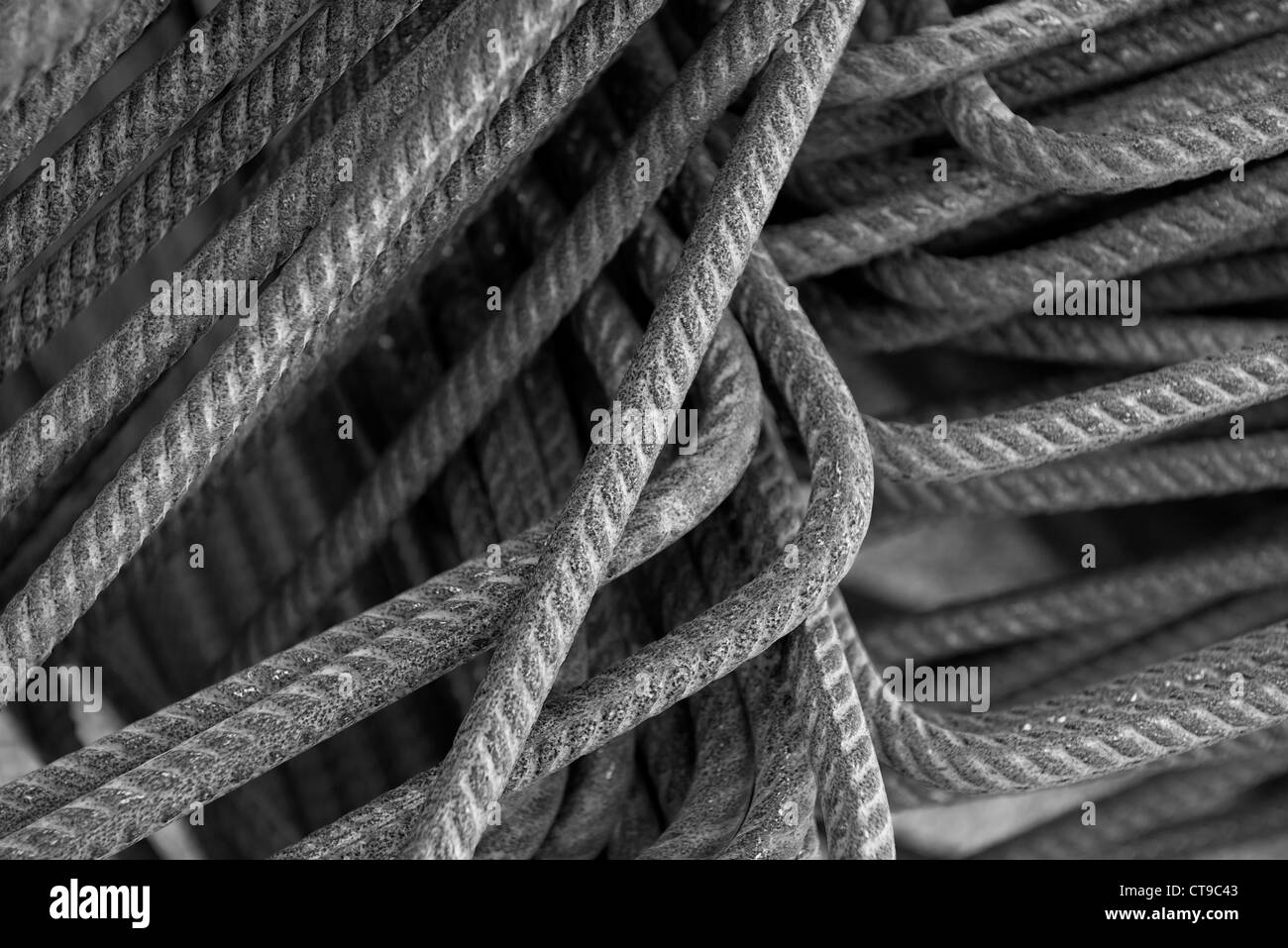 Iron rods in a building site Stock Photo