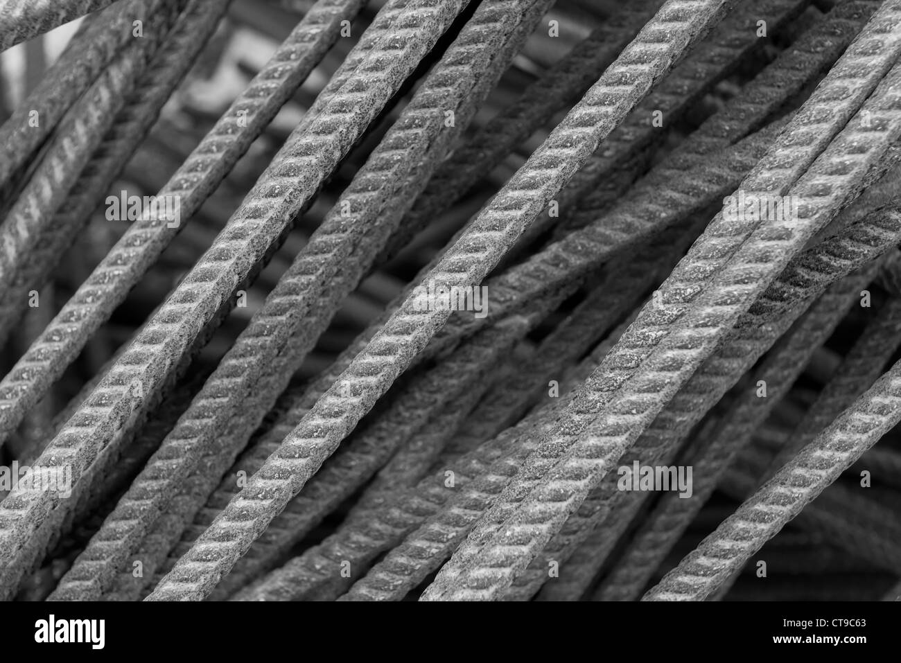 Iron rods in a building site Stock Photo