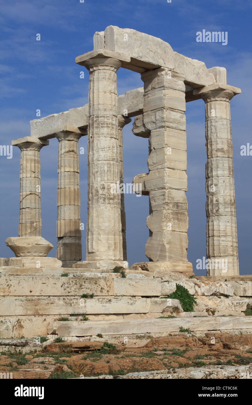 Temple of Poseidon on Cape Sounion, Greece Stock Photo - Alamy