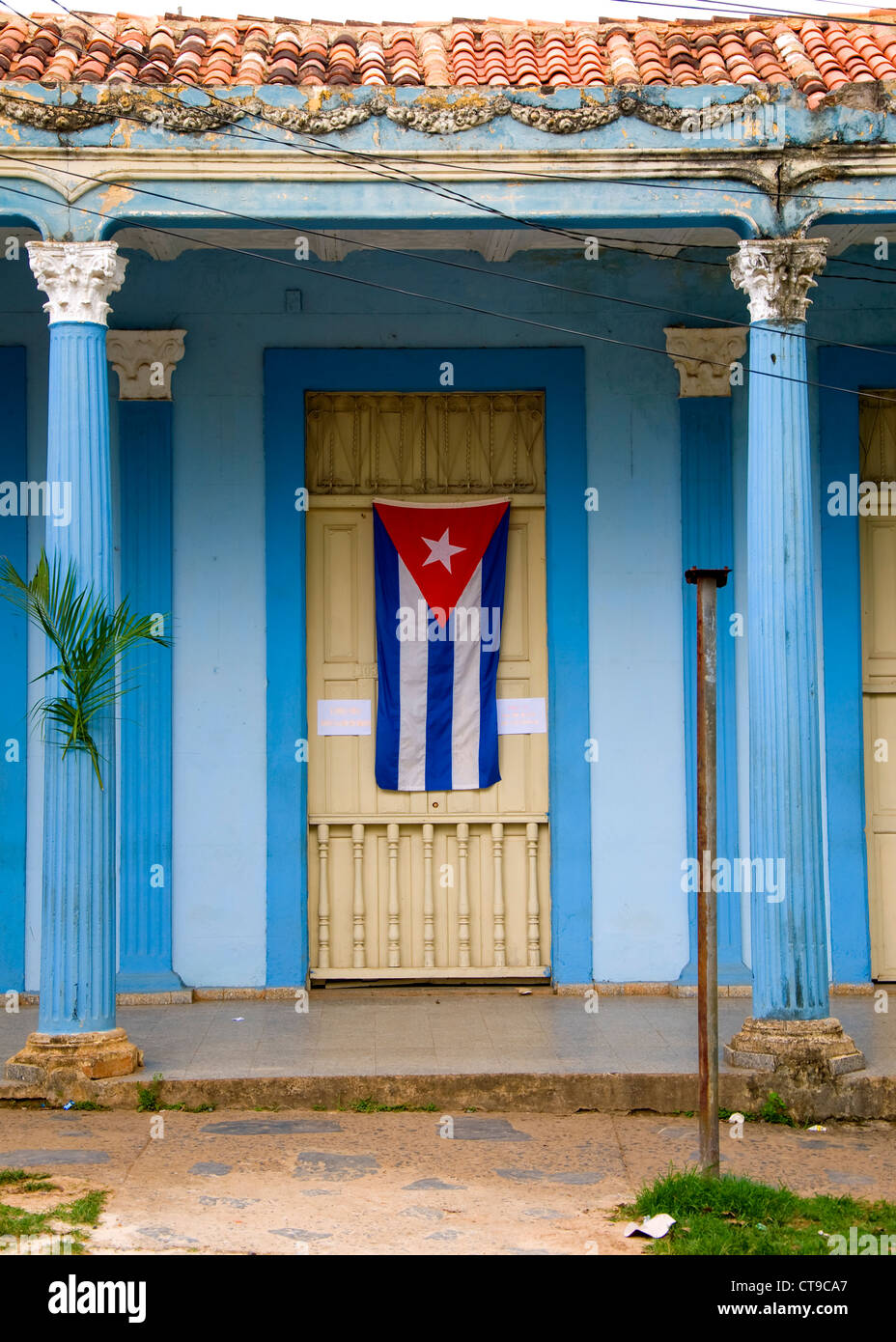 Cuban Flag, Viñales, Cuba Stock Photo