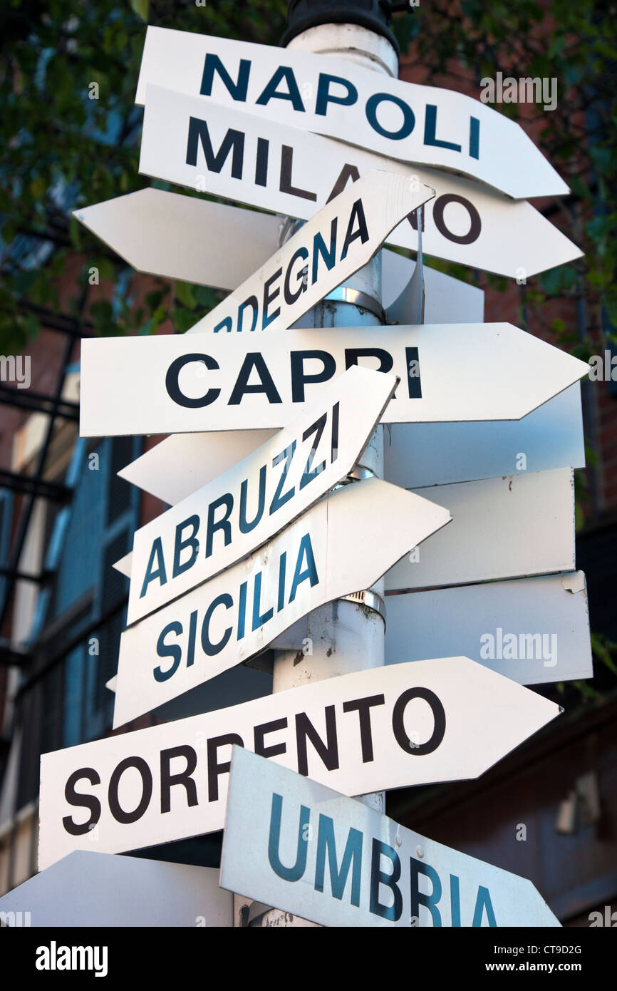 Directions from Boston Stock Photo Alamy