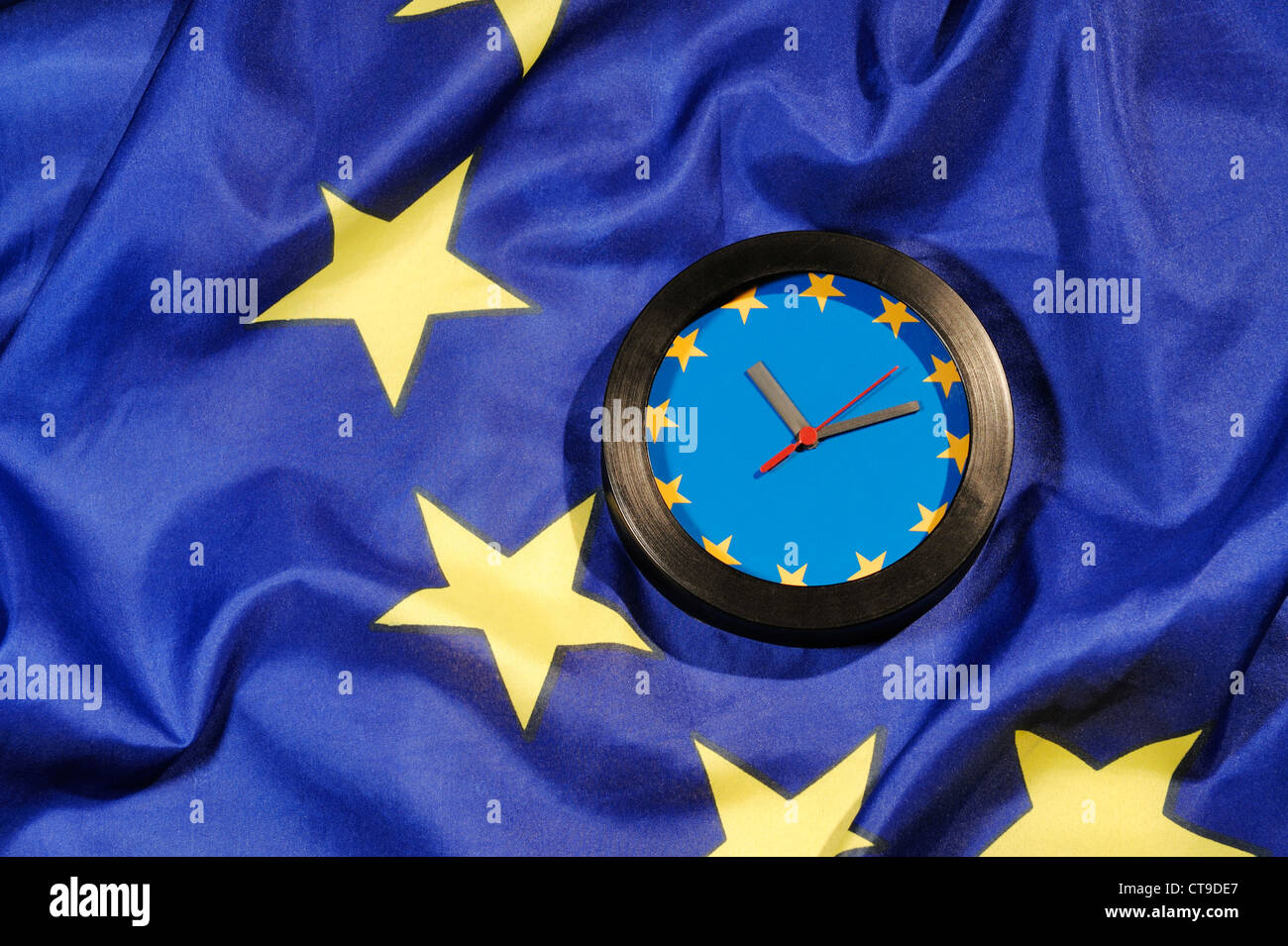 EU Europe clock Stock Photo