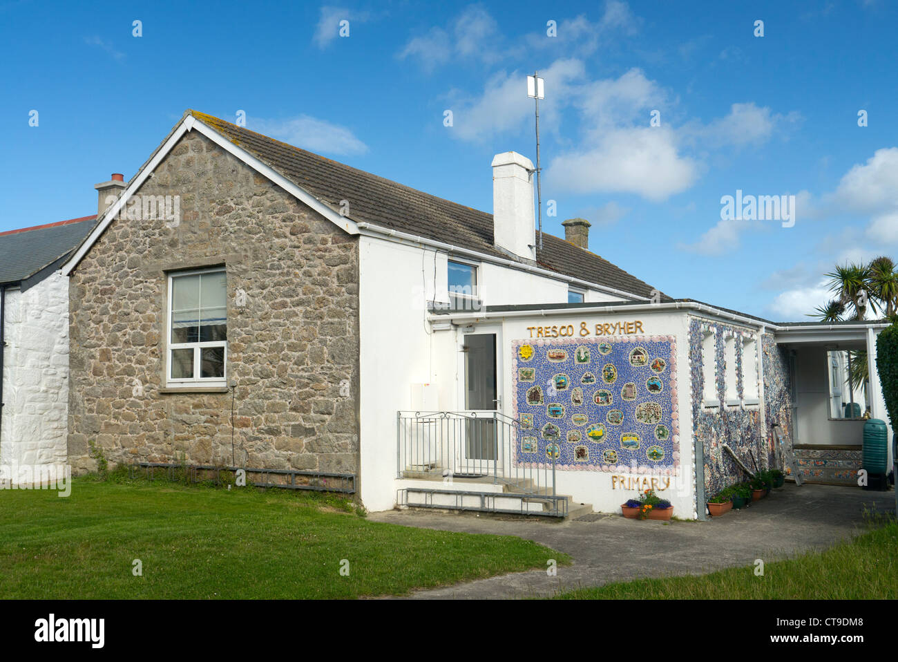 Tresco and Bryher primary school, Isles of Scilly, Cornwall UK Stock