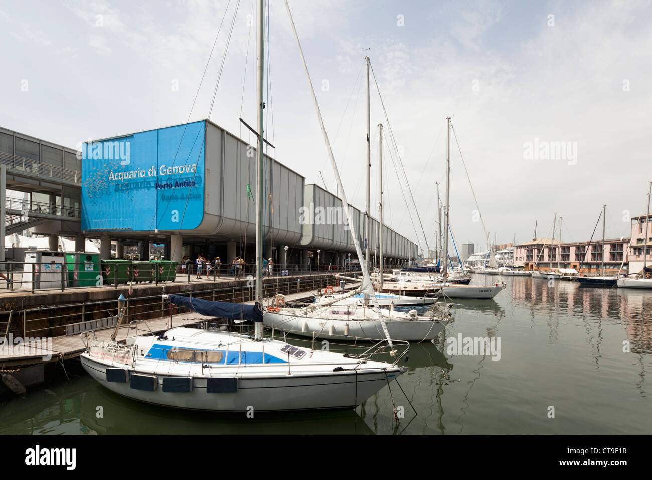 Aquarium in the old port of Genoa, Italy Stock Photo