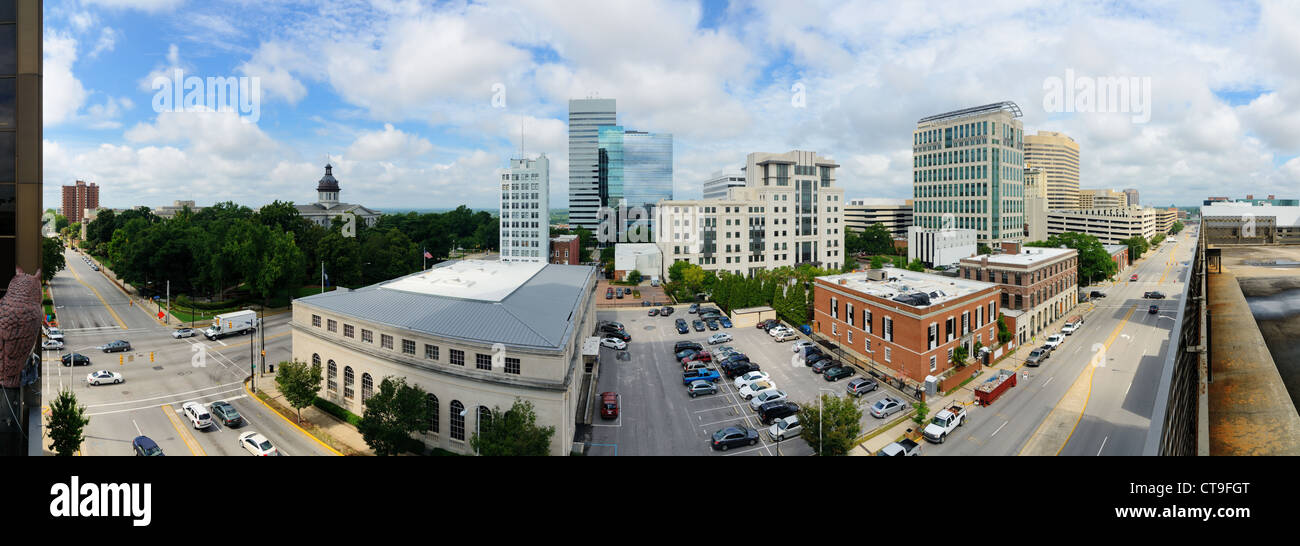 Panoramic skyline of downtown Columbia, South Carolina, USA. Stock Photo