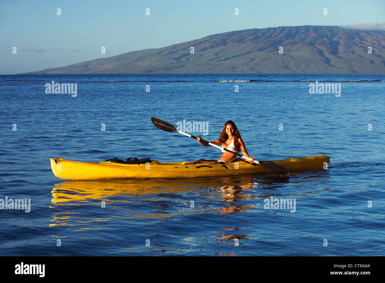 Kayaking at Lahaina, Maui, Hawaii Stock Photo Alamy
