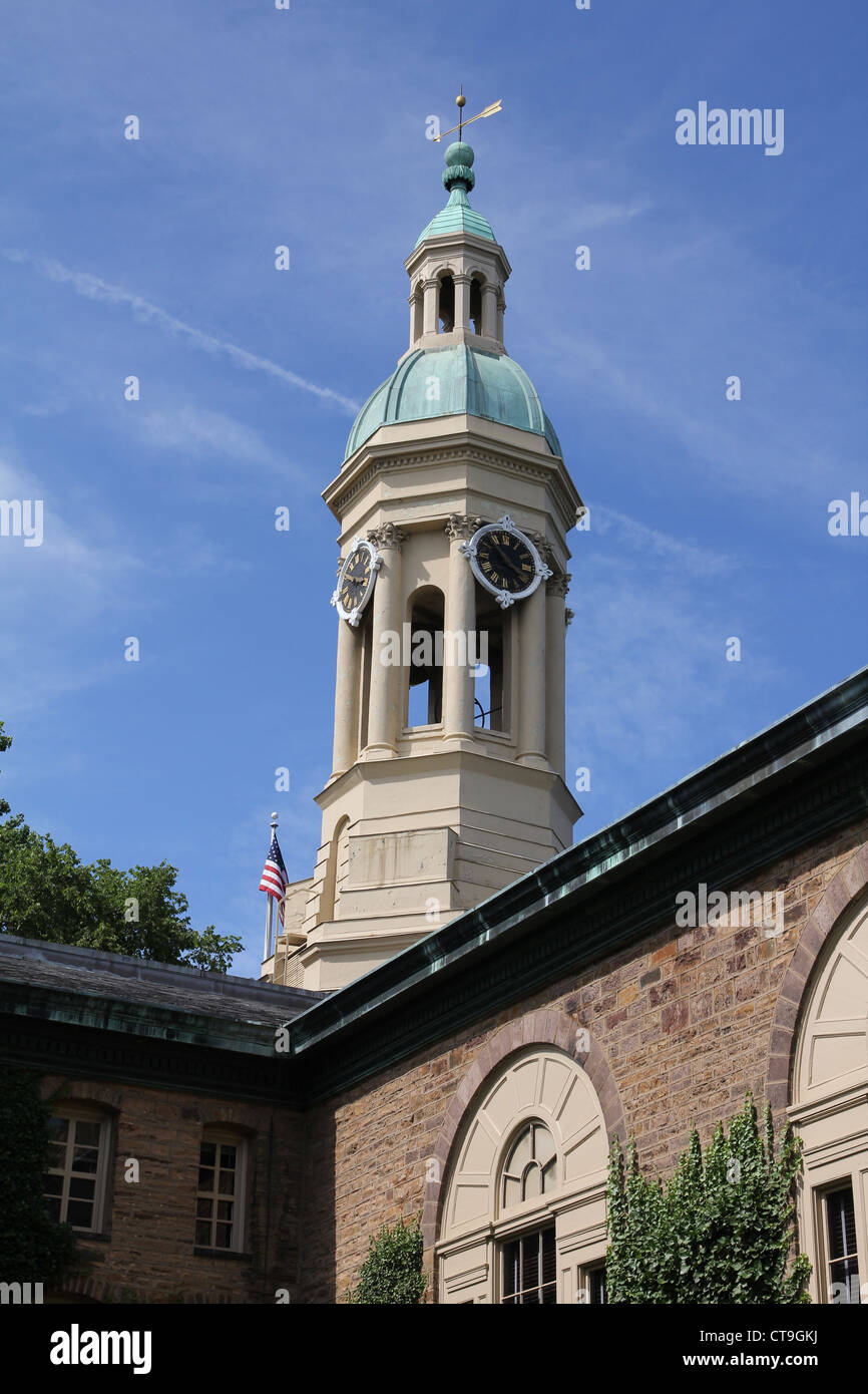 Nassau Hall, Princeton University, Clock Tower Stock Photo